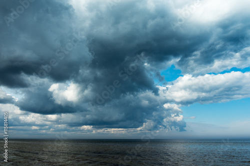 Gray Baltic sea. photo