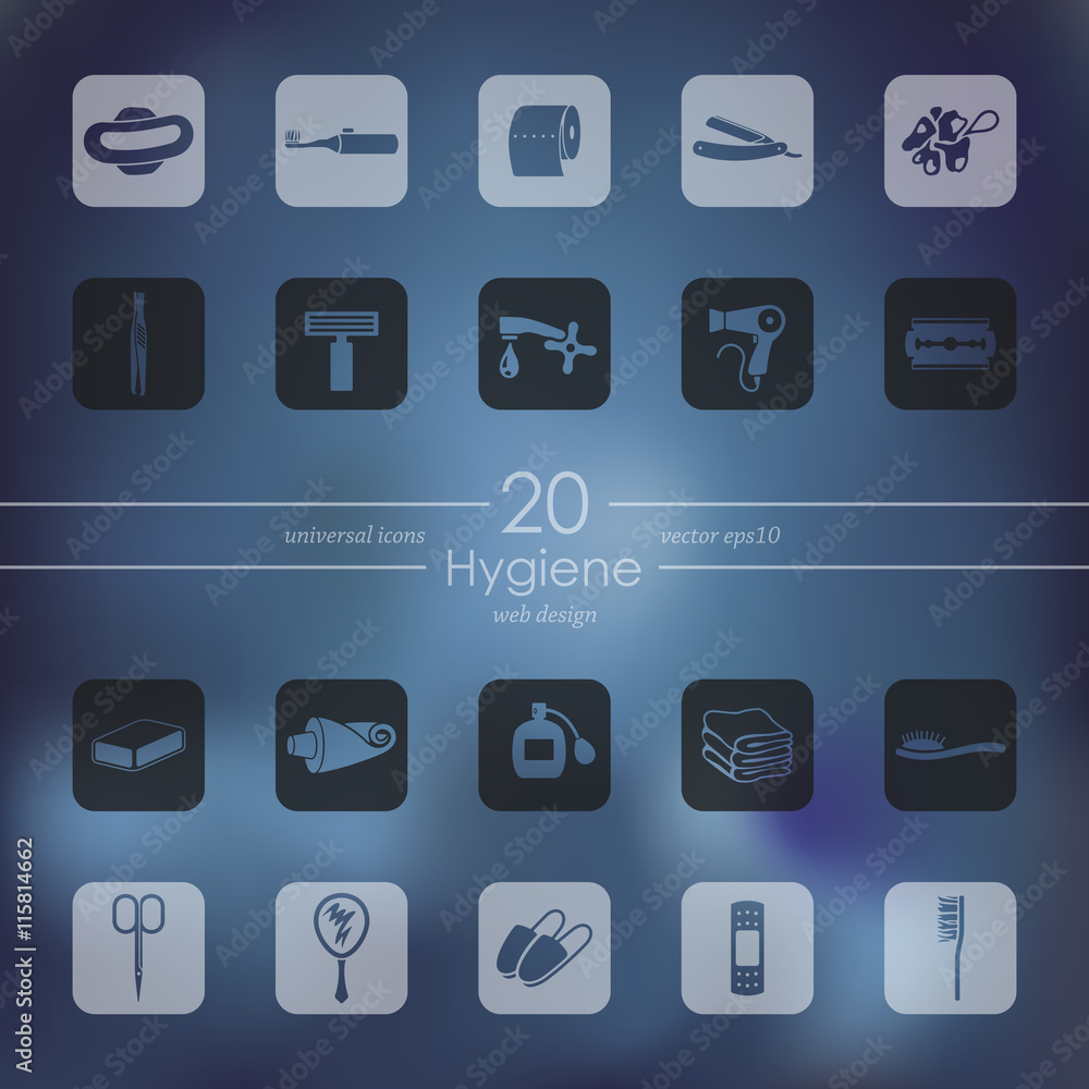 Set of hygiene icons Set of hygiene icons
