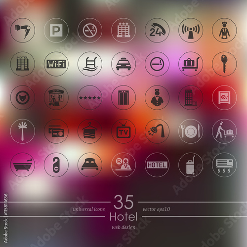 Set of hotel icons