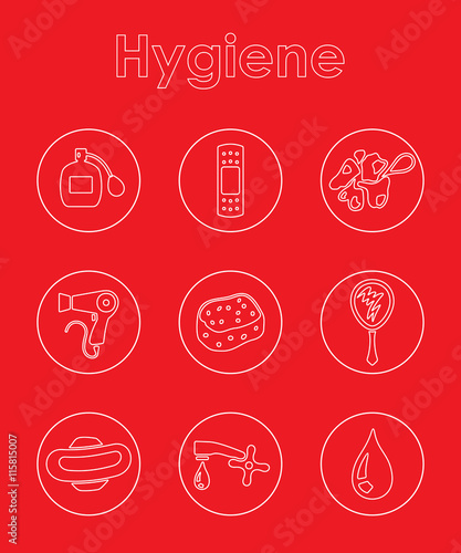 Set of hygiene simple icons