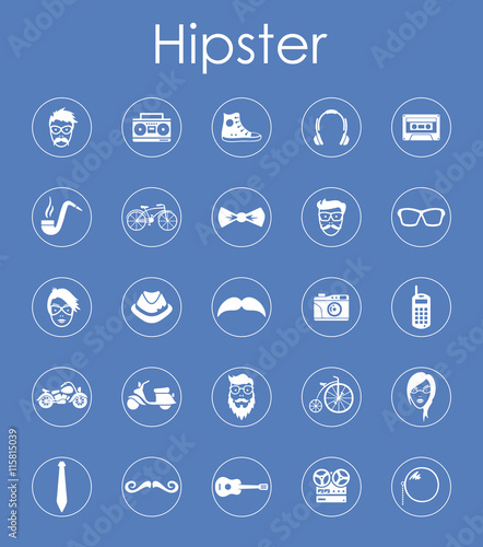 Set of hipster simple icons
