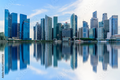Singapore city skyline of business district downtown in daytime. © nuttawutnuy