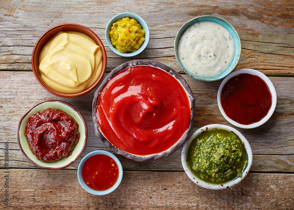various dip sauces various dip sauces