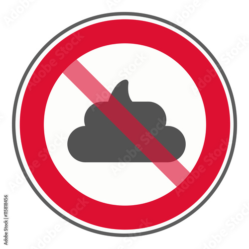 Schild Verbot Kot