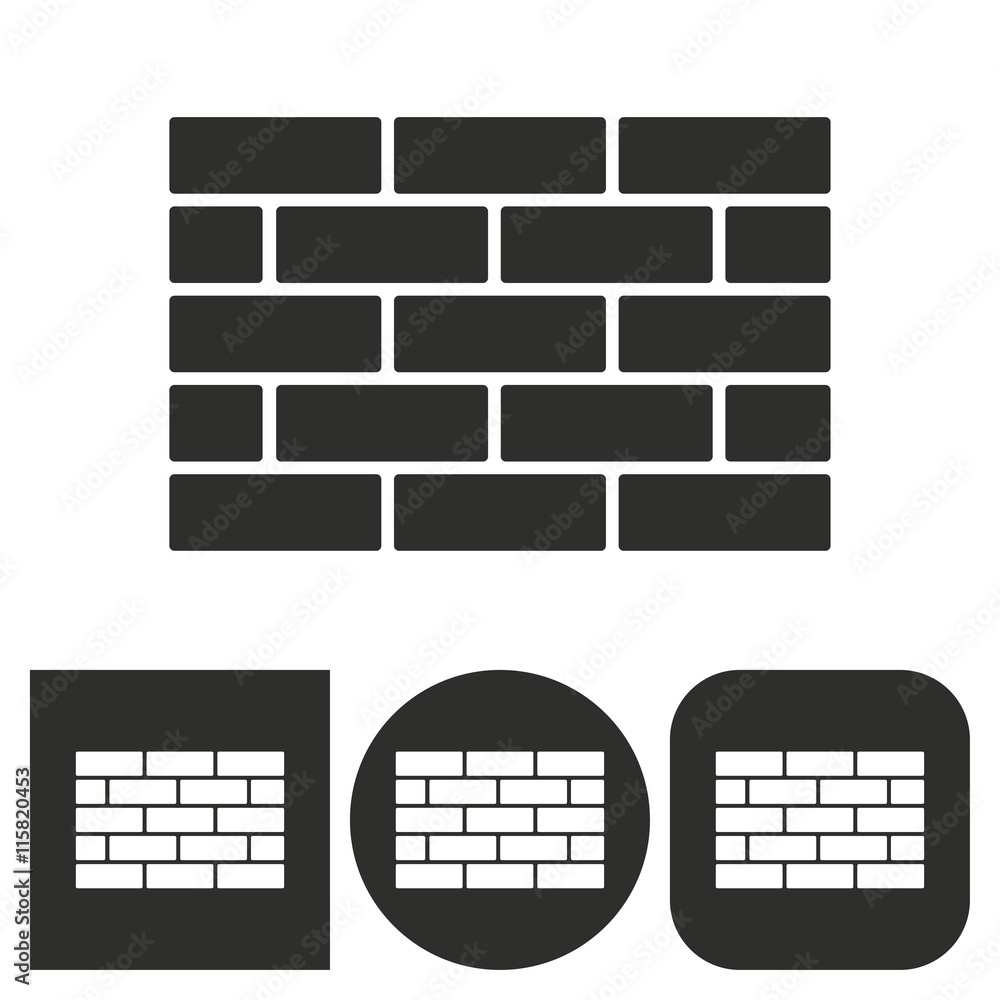 Brick wall - vector icon. Brick wall - vector icon.