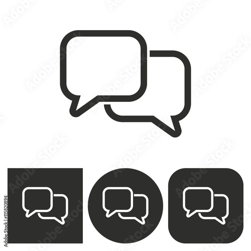 Communication bubble - vector icon.