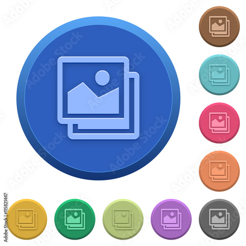 Embossed pictures buttons
