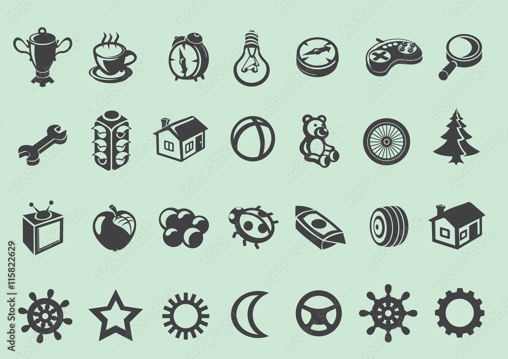 Vector set of baby icons.