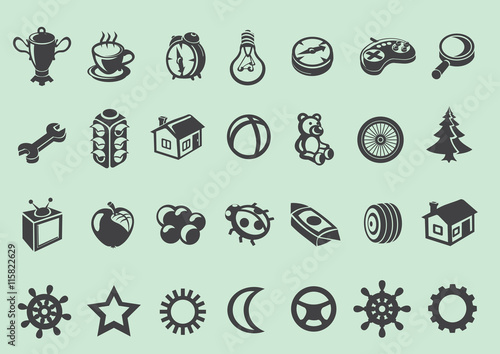 Vector set of baby icons.