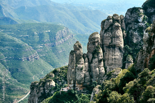 Spectacular Montserrat mountains. Spain