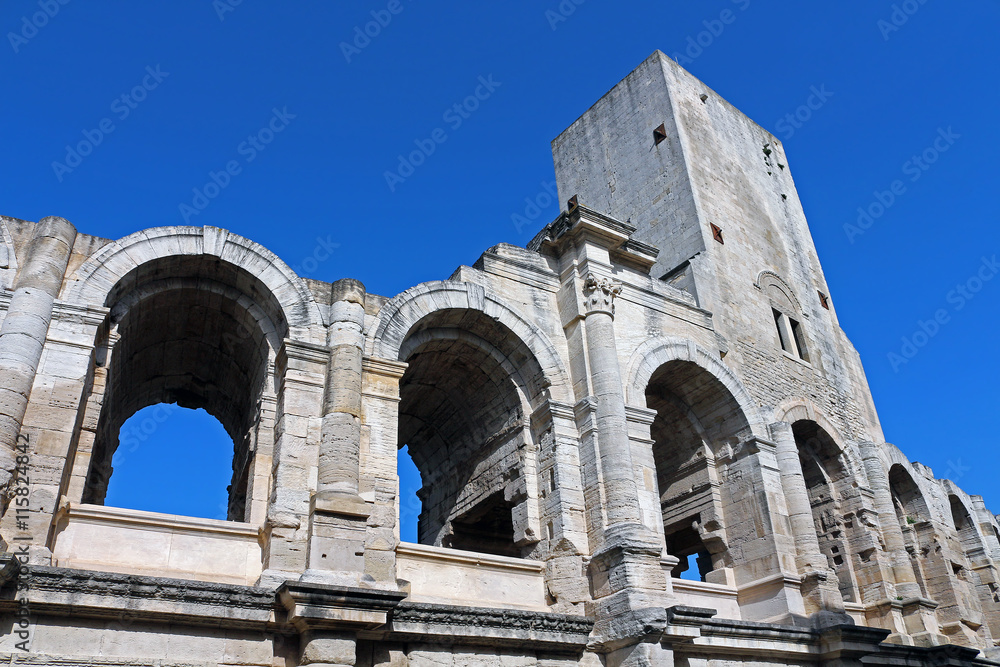 Roman amphitheatre in southern french town Arles Roman amphitheatre in southern french town Arles