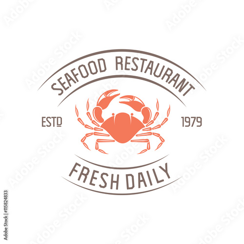 crab vector badge