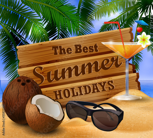 tropical vector background