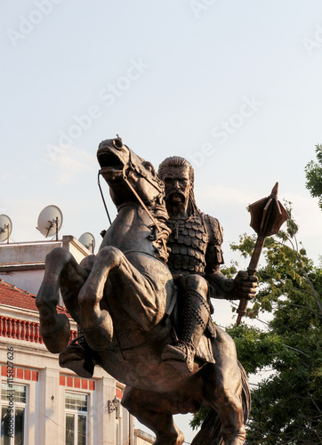 King 's Marko on a horse statue Prilep photo