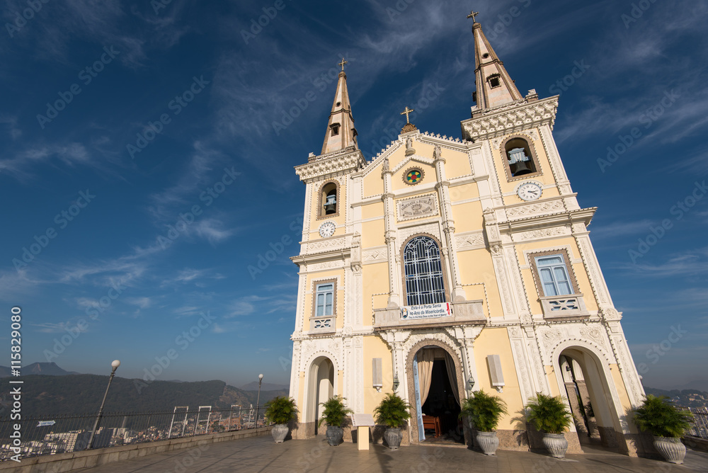Catholic Penha Church on the Mountaun in Rio de Janeiro, Brazil