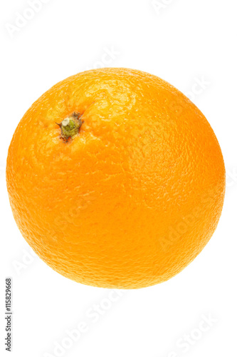 Ripe orange on white background