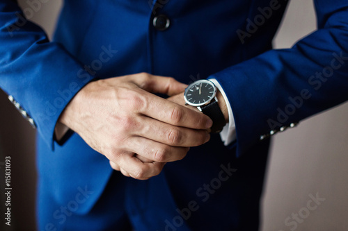 businessman clock clothes
