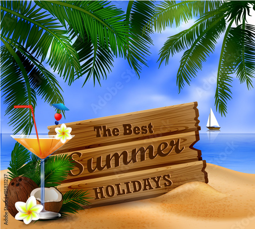 tropical vector background