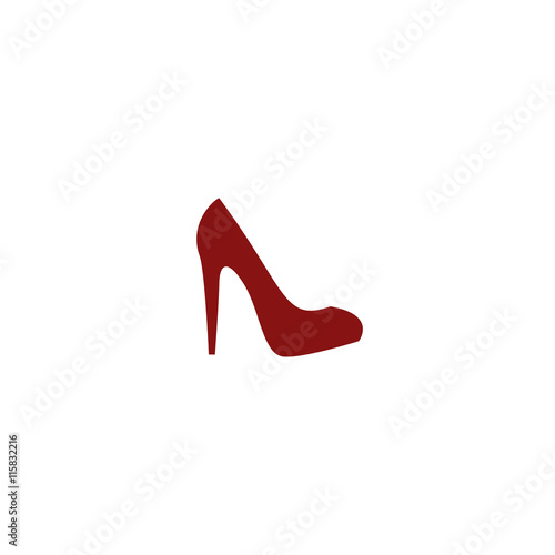 Elegant high heel shoe vector icon