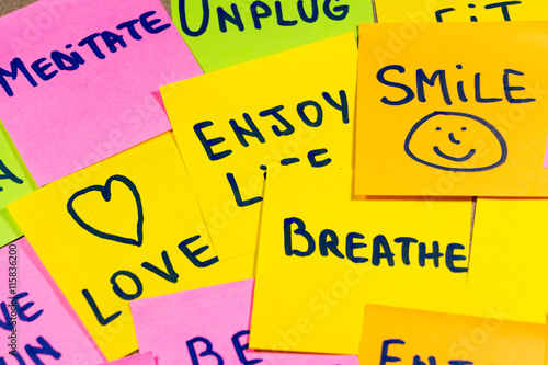 Принти на полотні slow down, relax, take it easy, keep calm, love, meditate, go outside, enjoy lif