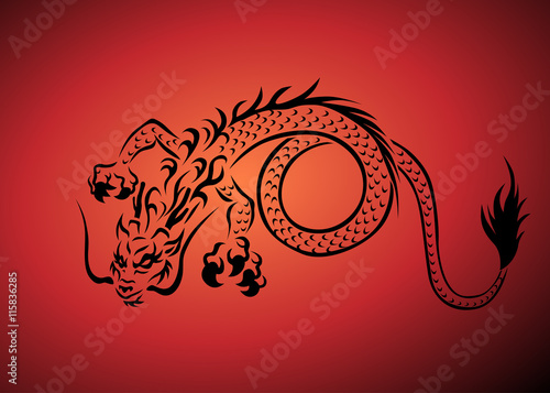Chinese dragon vector photo