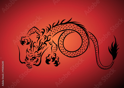 Chinese dragon vector