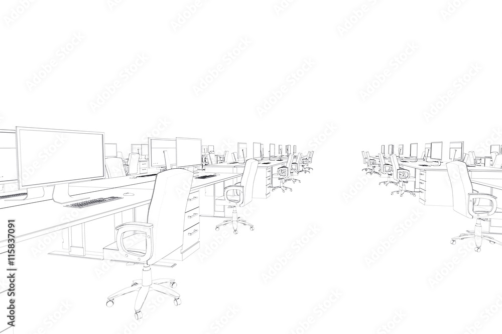 Draw of an open space Draw of an open space