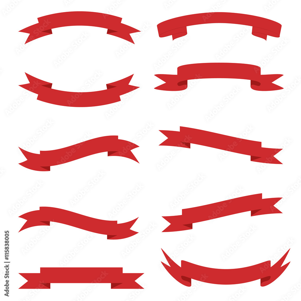 ribbon red vector