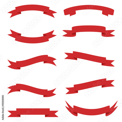 ribbon red vector