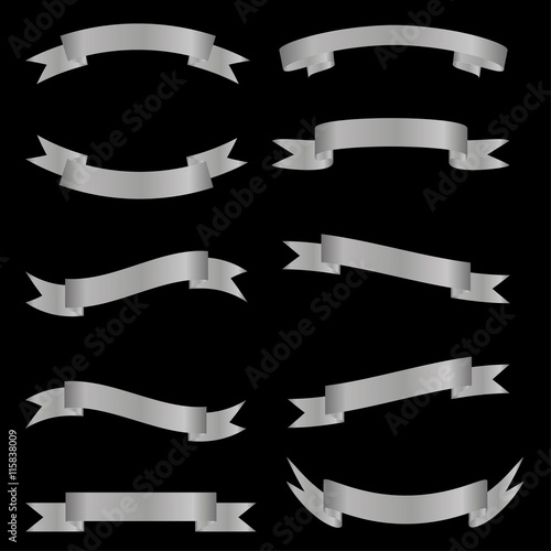 ribbon silver vector