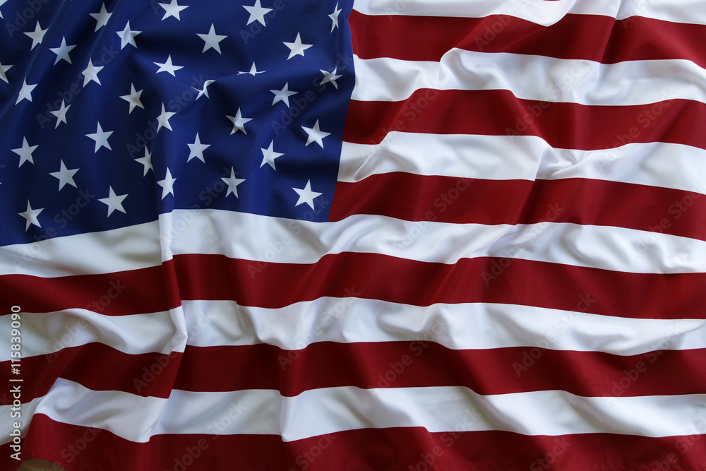 Fototapeta premium Rippled America flag