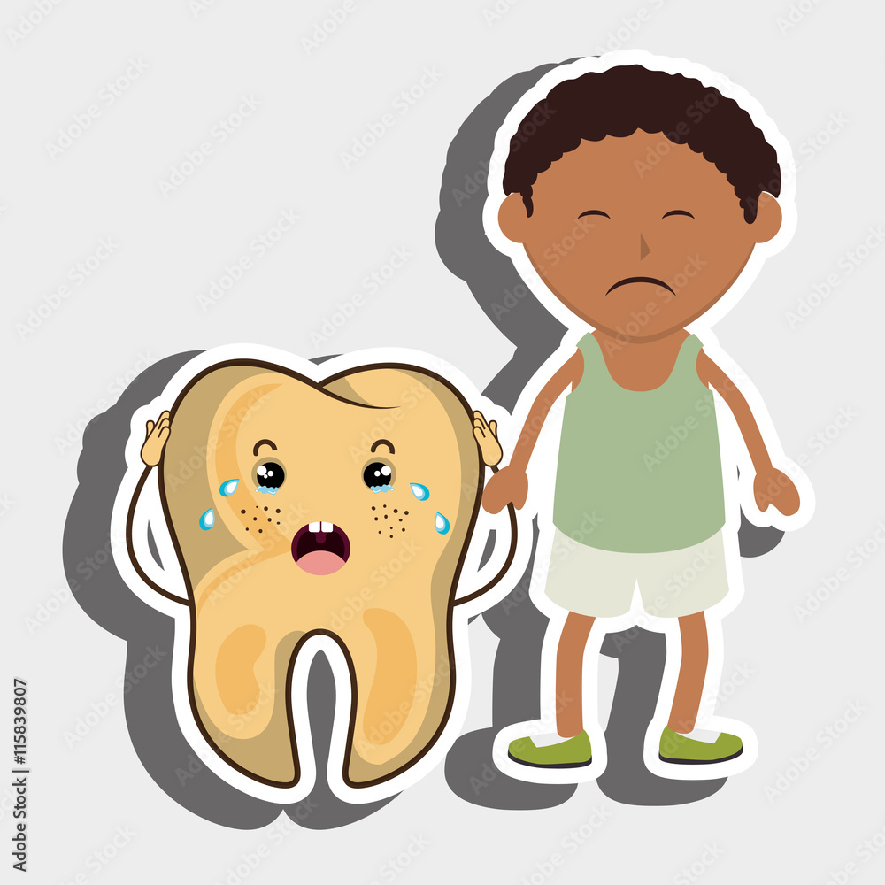 boy diseased tooth isolated icon design, vector illustration graphic boy diseased tooth isolated icon design, vector illustration graphic