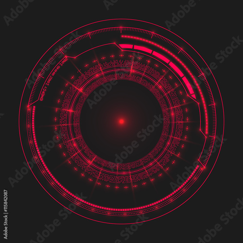 Sci Fi Futuristic User Interface. HUD. Menu Button. Vector Illustration