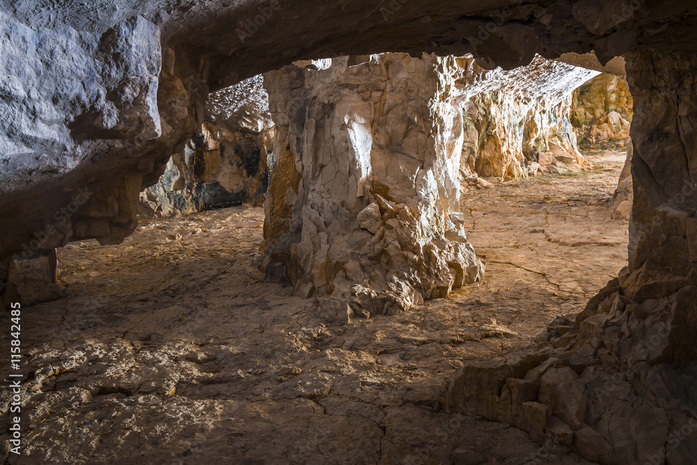 Abandoned limestone adit