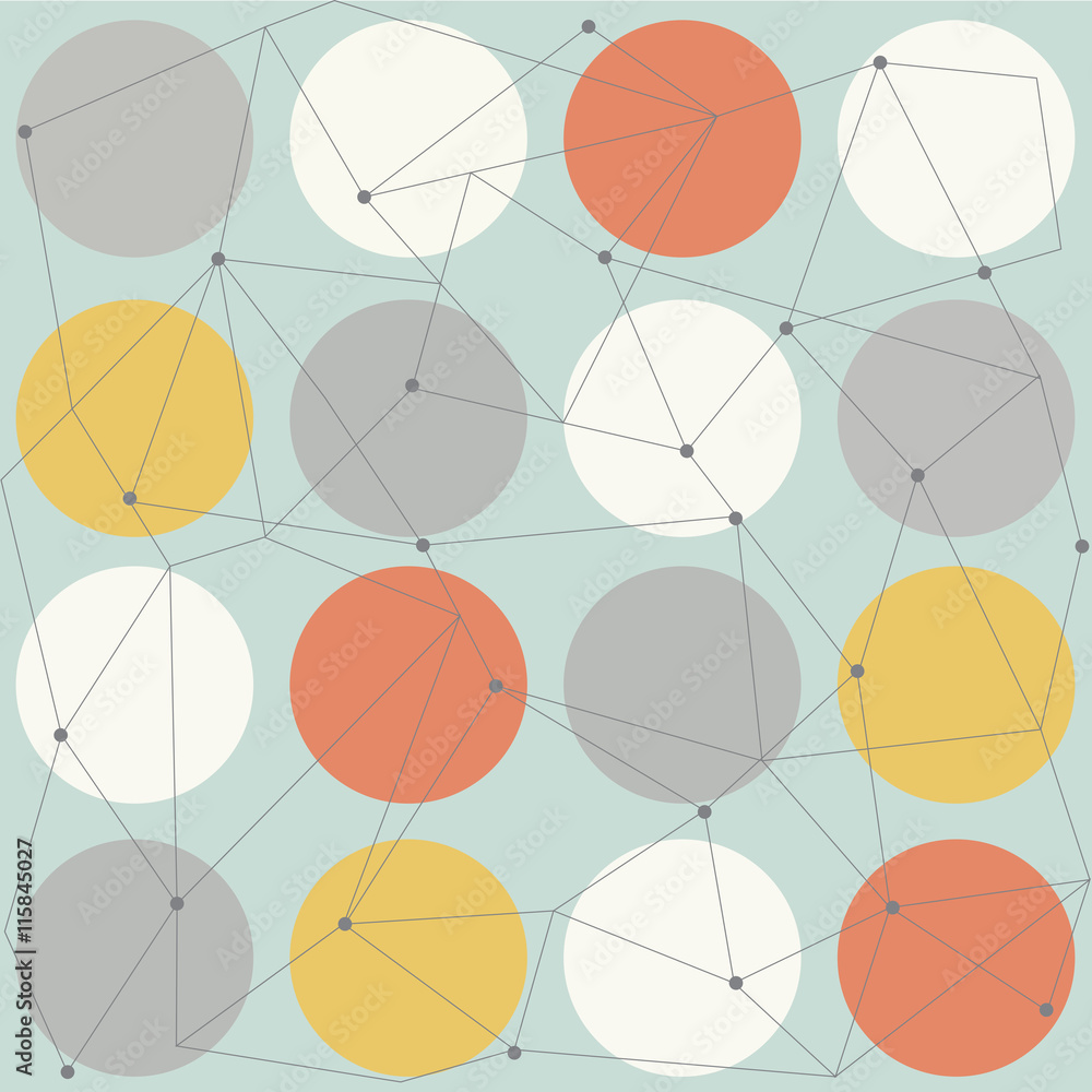 Plakat skandynawski geometryczny nowoczesny wzór