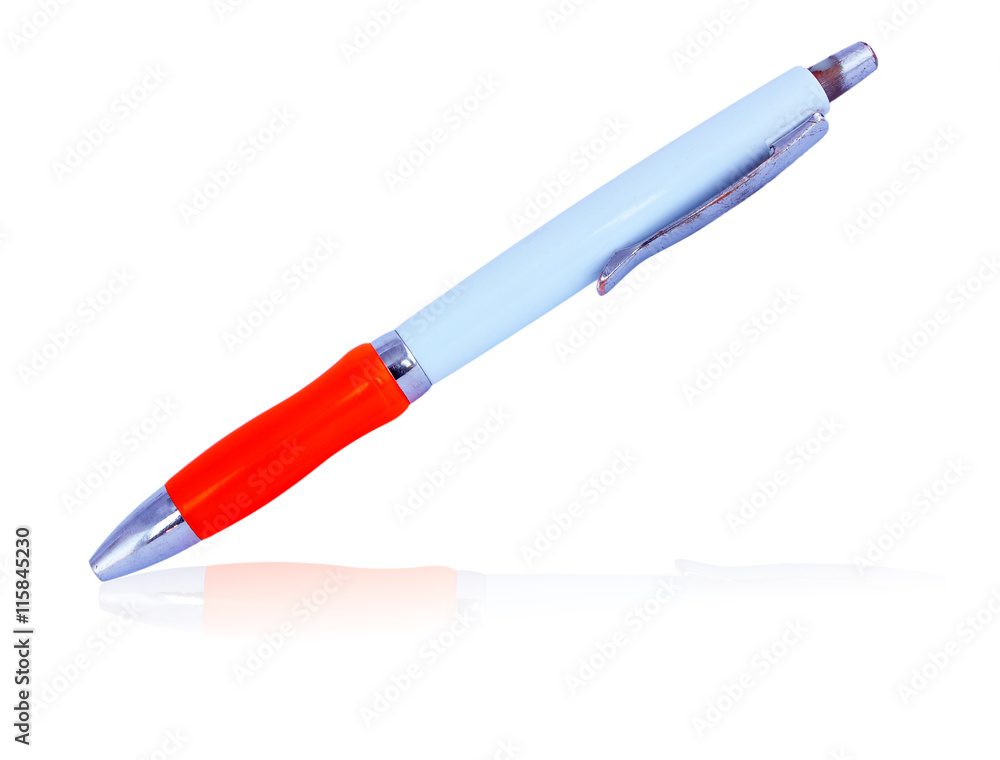 Old pen isolated on white background Old pen isolated on white background