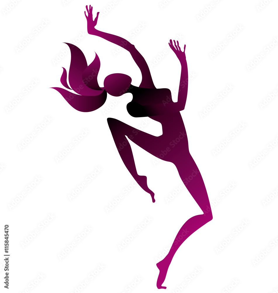 concept dancing girl vector illustration concept dancing girl vector illustration