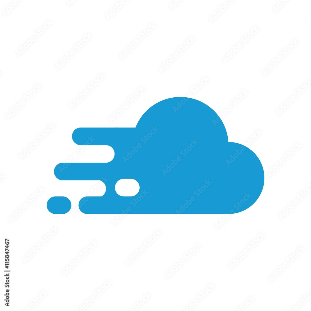 Logo cloud technology vector