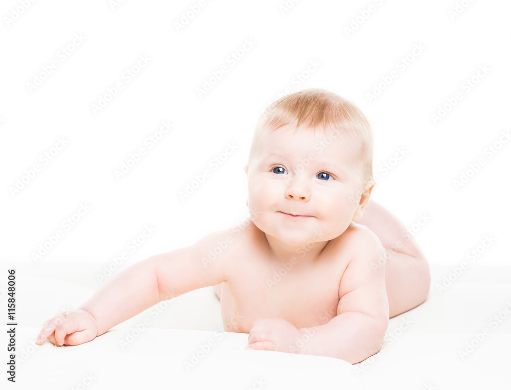 Portrait of a cute smiling infant baby Portrait of a cute smiling infant baby