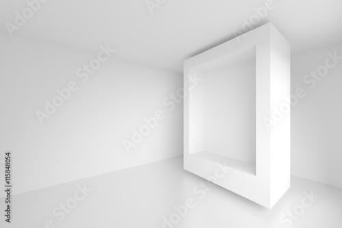 3d White Empty Room