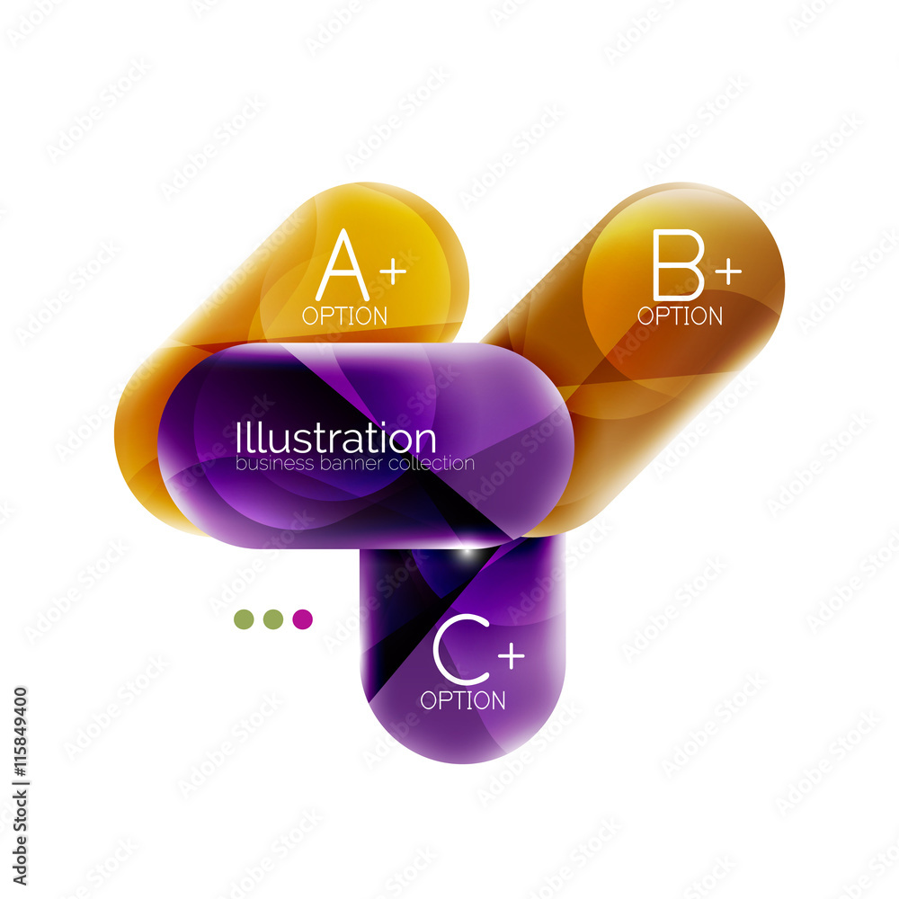 Round business infographics template buttons Round business infographics template buttons