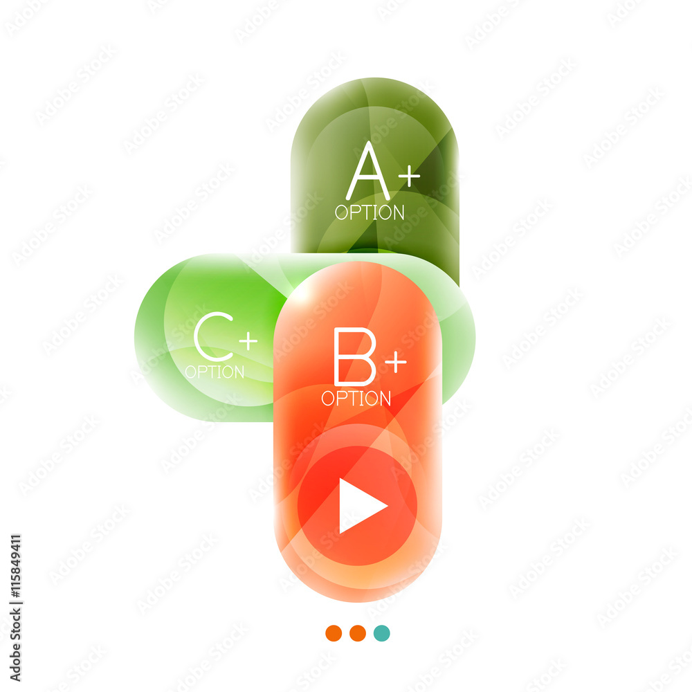 Round business infographics template buttons Round business infographics template buttons