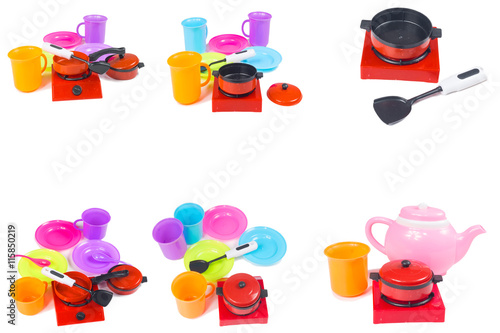Kitchenware toy isolated on white
