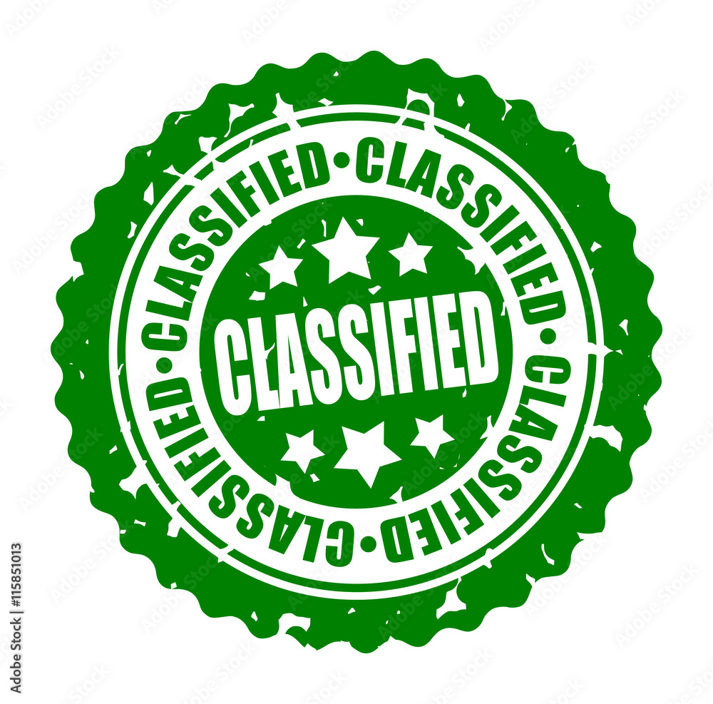 Vector round stamp CLASSIFIED Vector round stamp CLASSIFIED