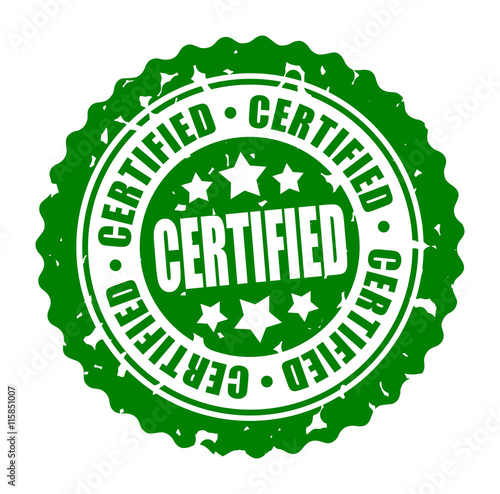 Vector round stamp CERTIFIED