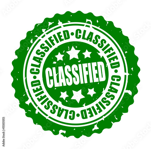 Vector round stamp CLASSIFIED