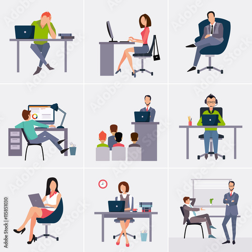 Business process infographics elements.