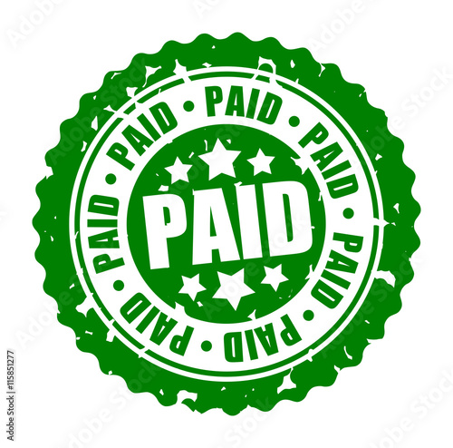 Vector round stamp PAID