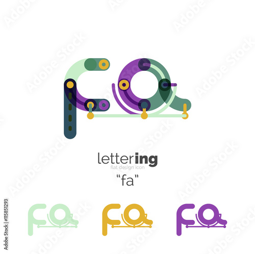 Linear initial letters  logo branding concept