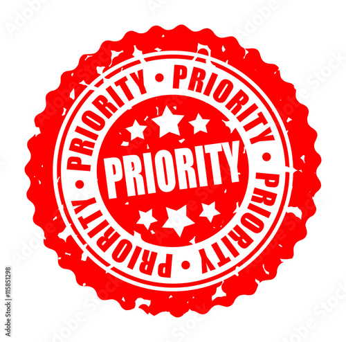Vector round stamp PRIORITY